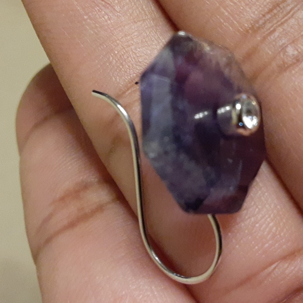 925 Bi Color Fluorite Earrings. PRICE IS FIRM. - Picture 6 of 7